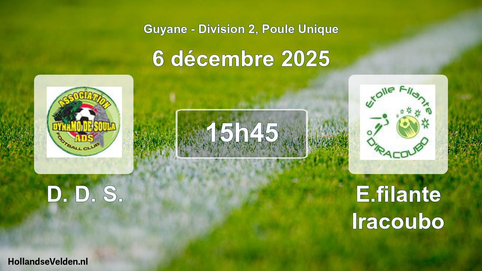 Geplande wedstrijd: D. D. S. - E.filante Iracoubo (6 december 2025)