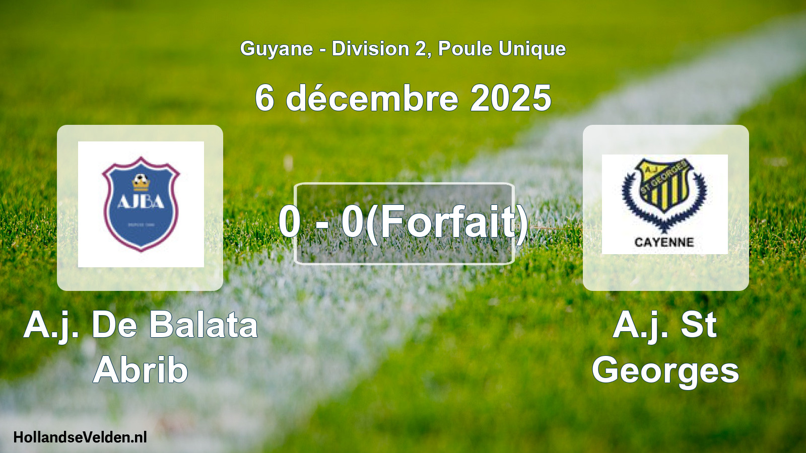 Scheduled Match: A.j. De Balata Abrib - A.j. St Georges (6 December 2025)