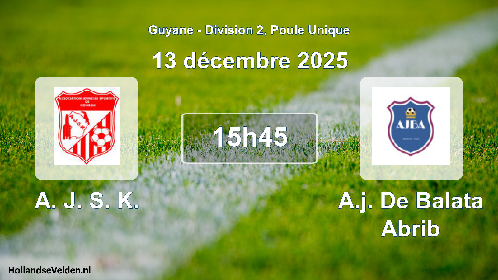 Scheduled Match: A. J. S. K. - A.j. De Balata Abrib (13 December 2025)