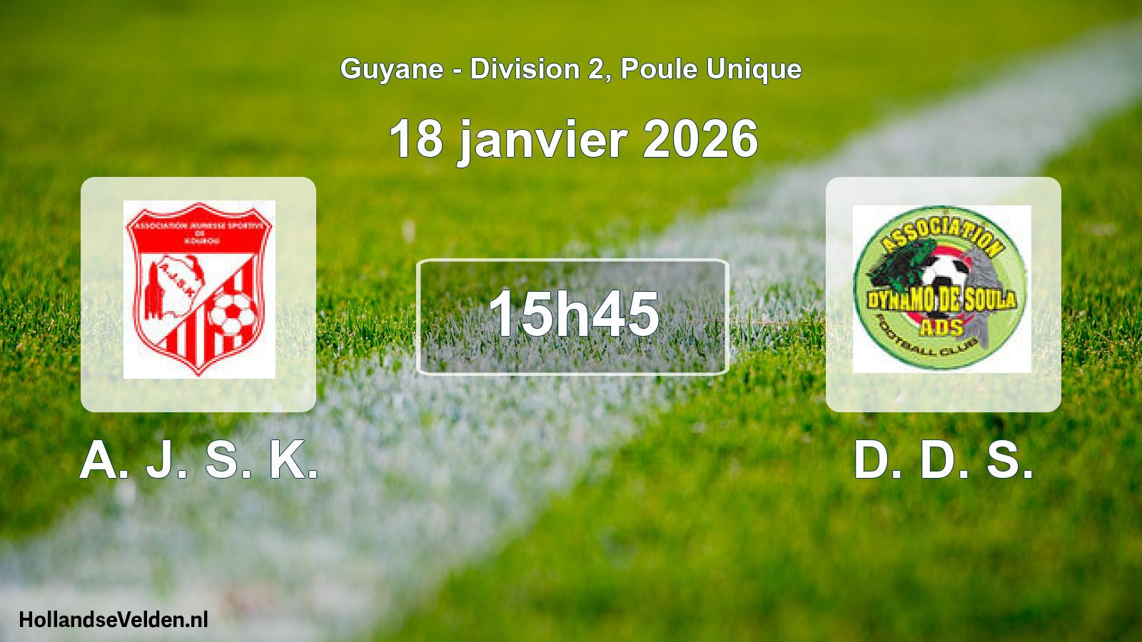 Match programmé: A. J. S. K. - D. D. S. (18 janvier 2026)