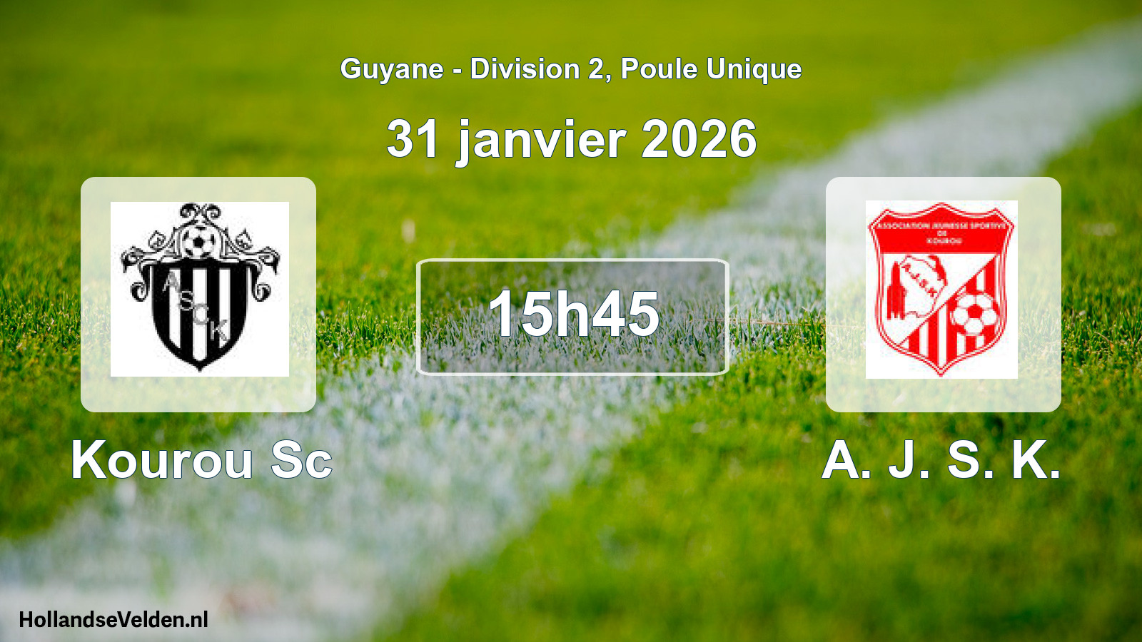 Scheduled Match: Kourou Sc - A. J. S. K. (31 January 2026)