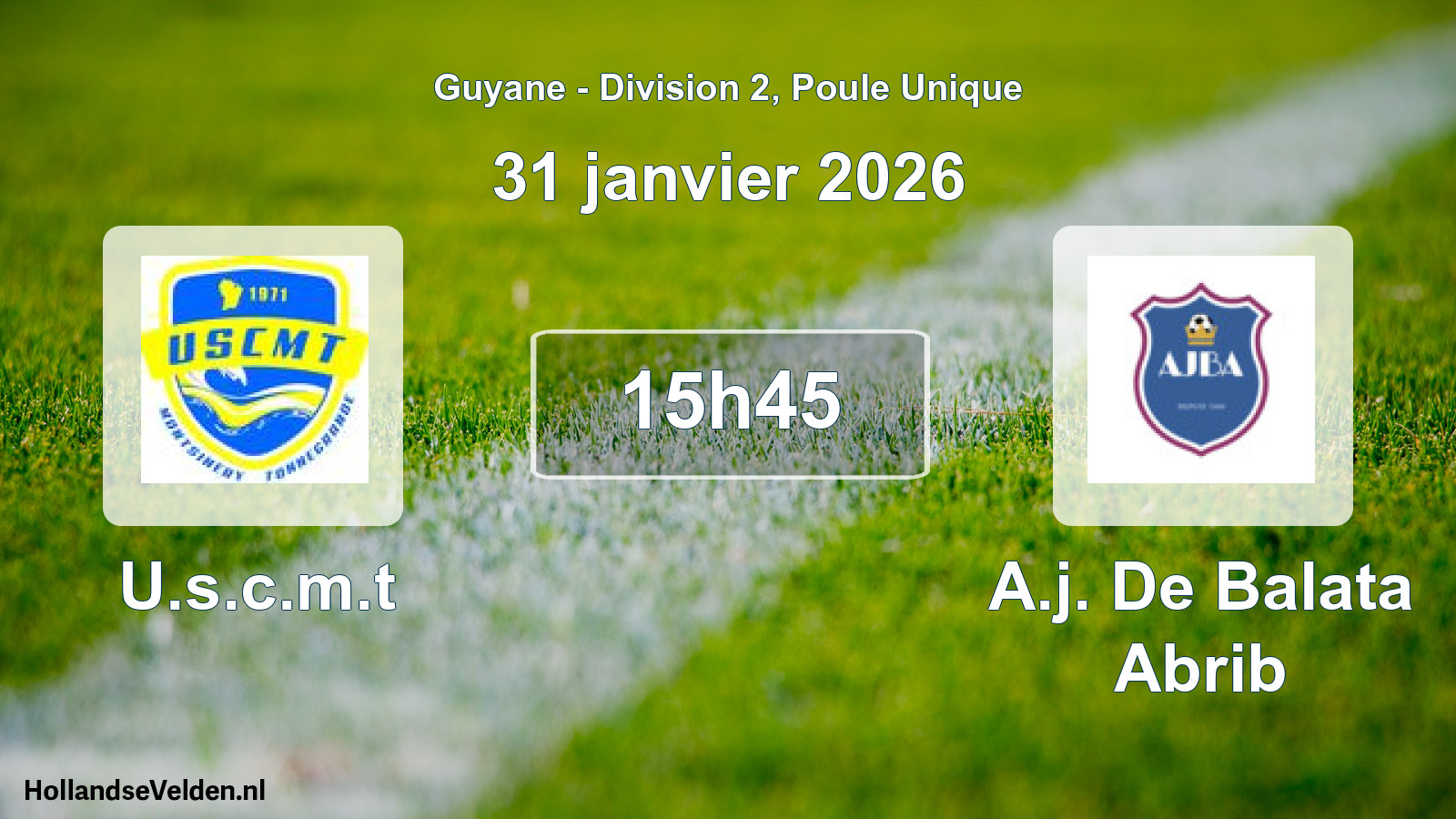 Match programmé: U.s.c.m.t - A.j. De Balata Abrib (31 janvier 2026)