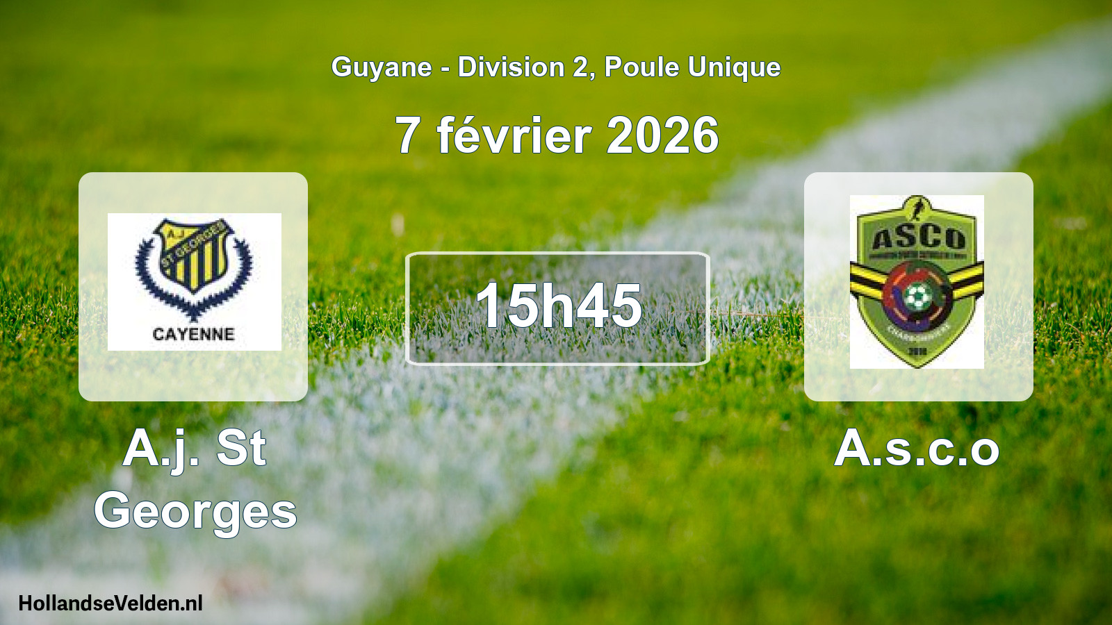 Match programmé: A.j. St Georges - A.s.c.o (7 février 2026)