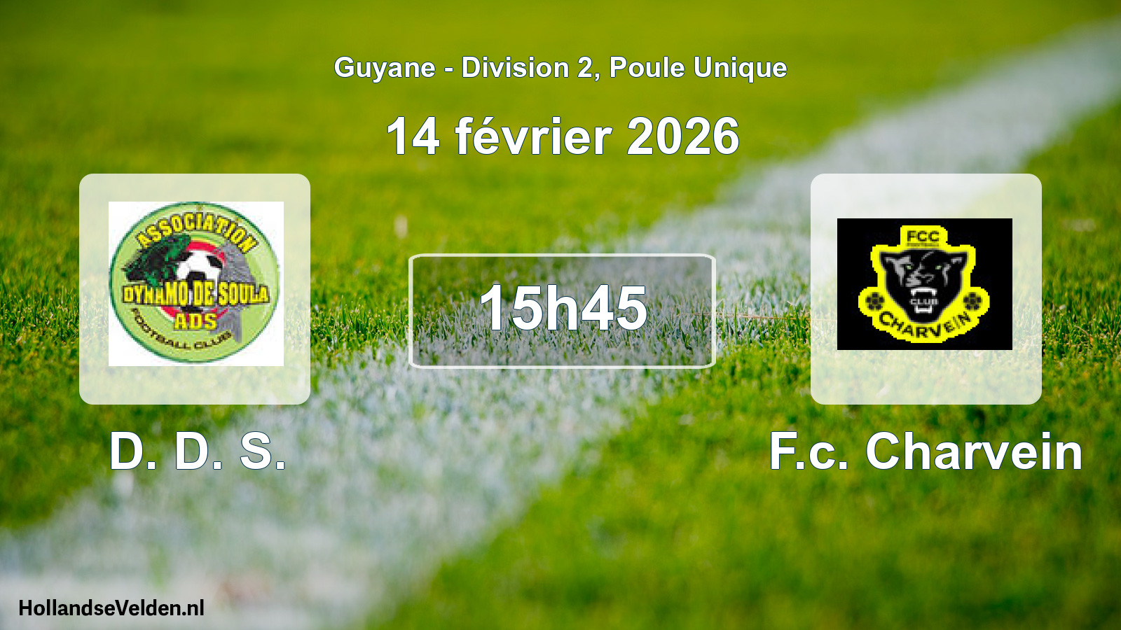Scheduled Match: D. D. S. - F.c. Charvein (14 February 2026)