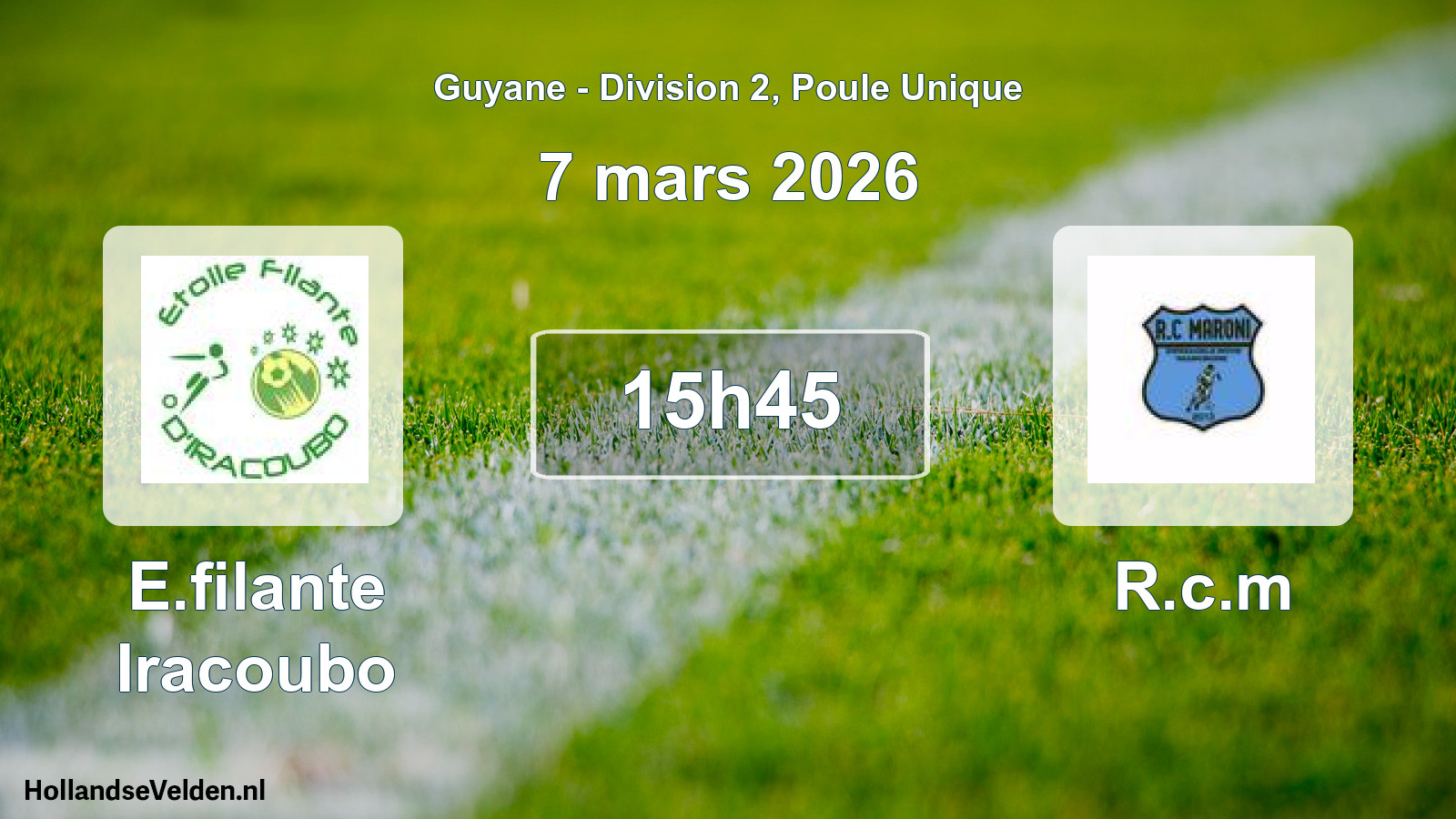Match programmé: E.filante Iracoubo - R.c.m (7 mars 2026)
