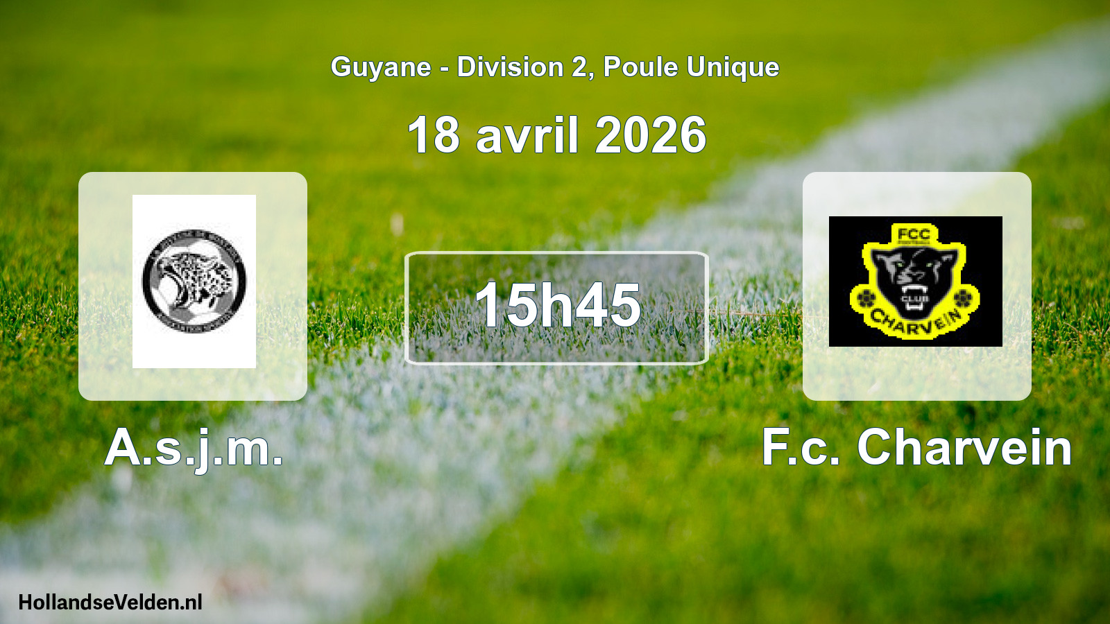 Match programmé: A.s.j.m. - F.c. Charvein (18 avril 2026)