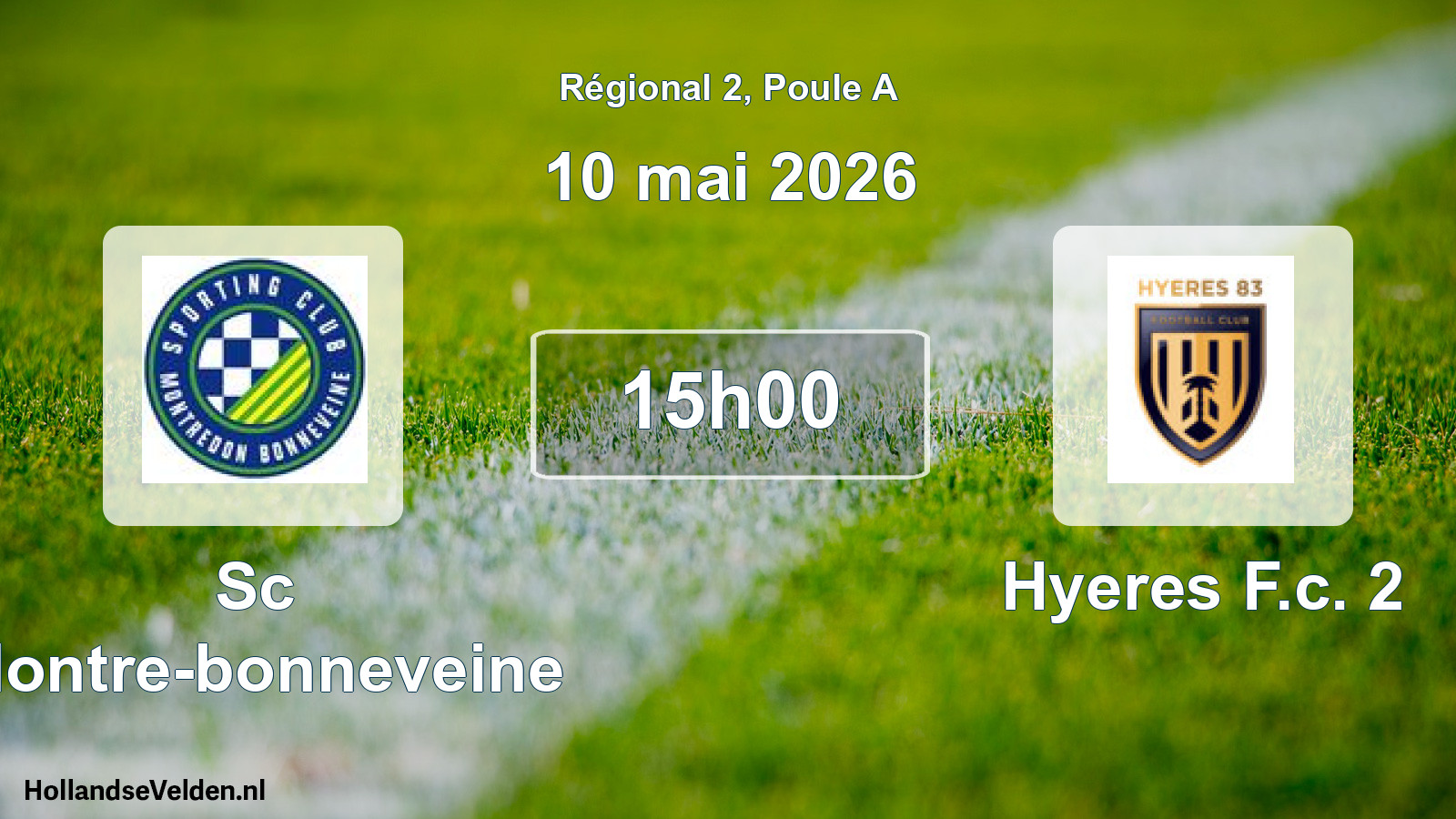 Geplande wedstrijd: Sc Montre-bonneveine - Hyeres F.c. 2 (10 mai 2026)