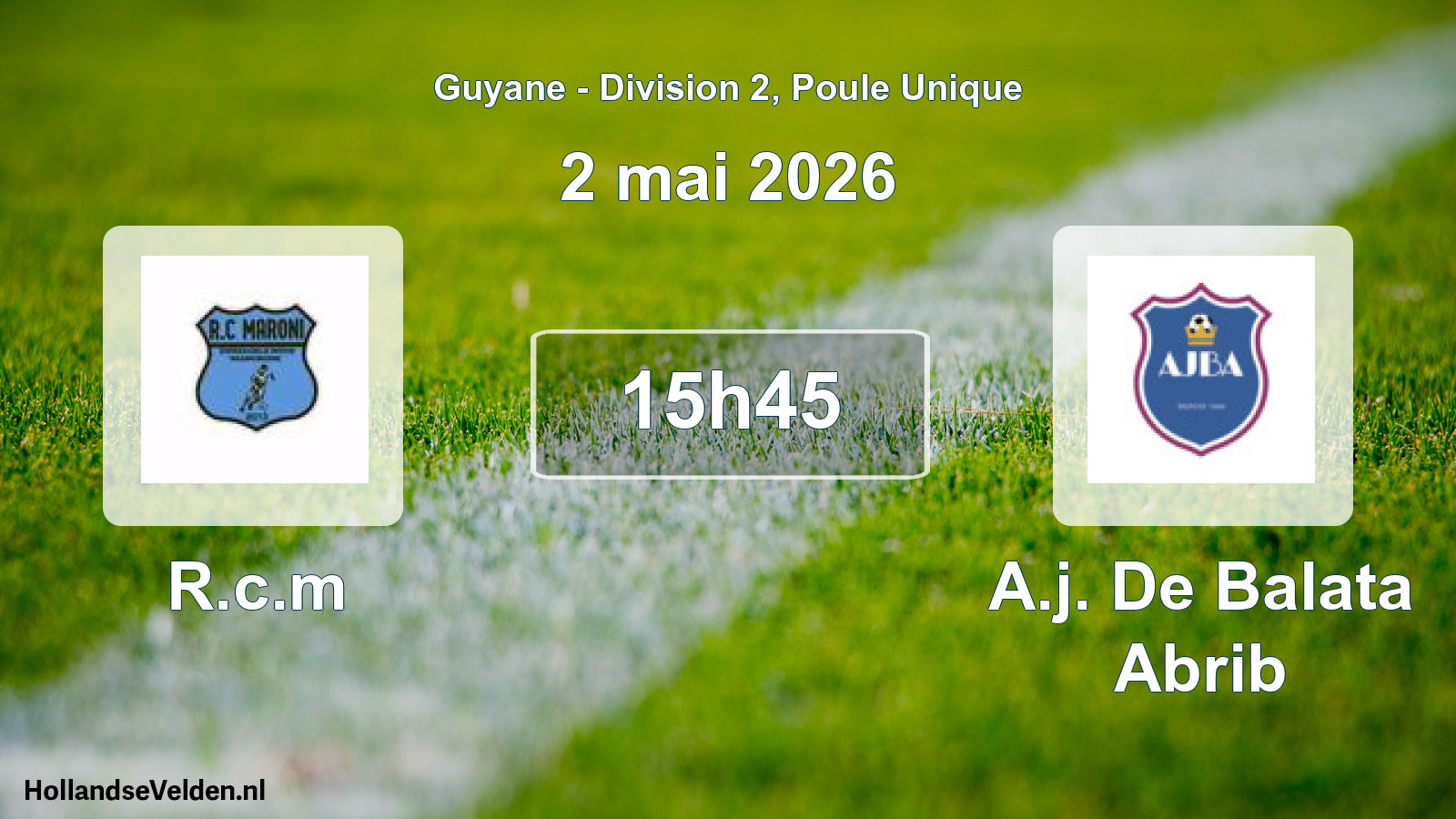 Match programmé: R.c.m - A.j. De Balata Abrib (2 mai 2026)