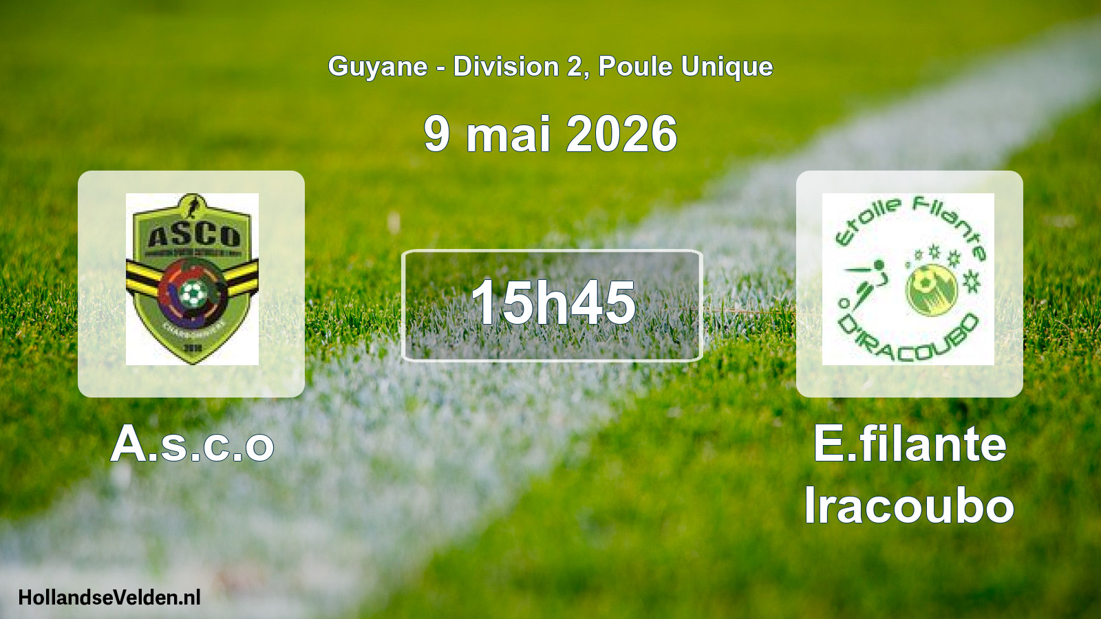 Scheduled Match: A.s.c.o - E.filante Iracoubo (9 May 2026)