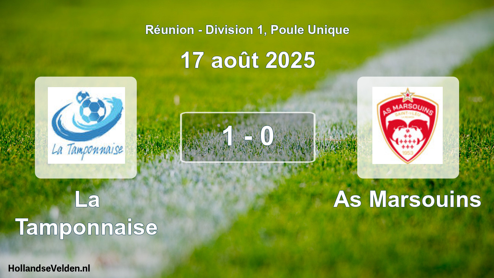 Match joué: La Tamponnaise - As Marsouins 1 - 0 (17 août 2025)