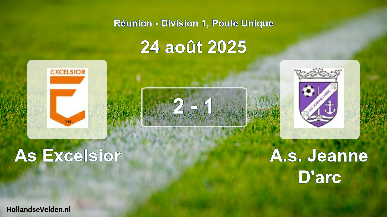 Total number of matches played: As Excelsior - A.s. Jeanne D'arc 2 - 1 (24 August 2025)