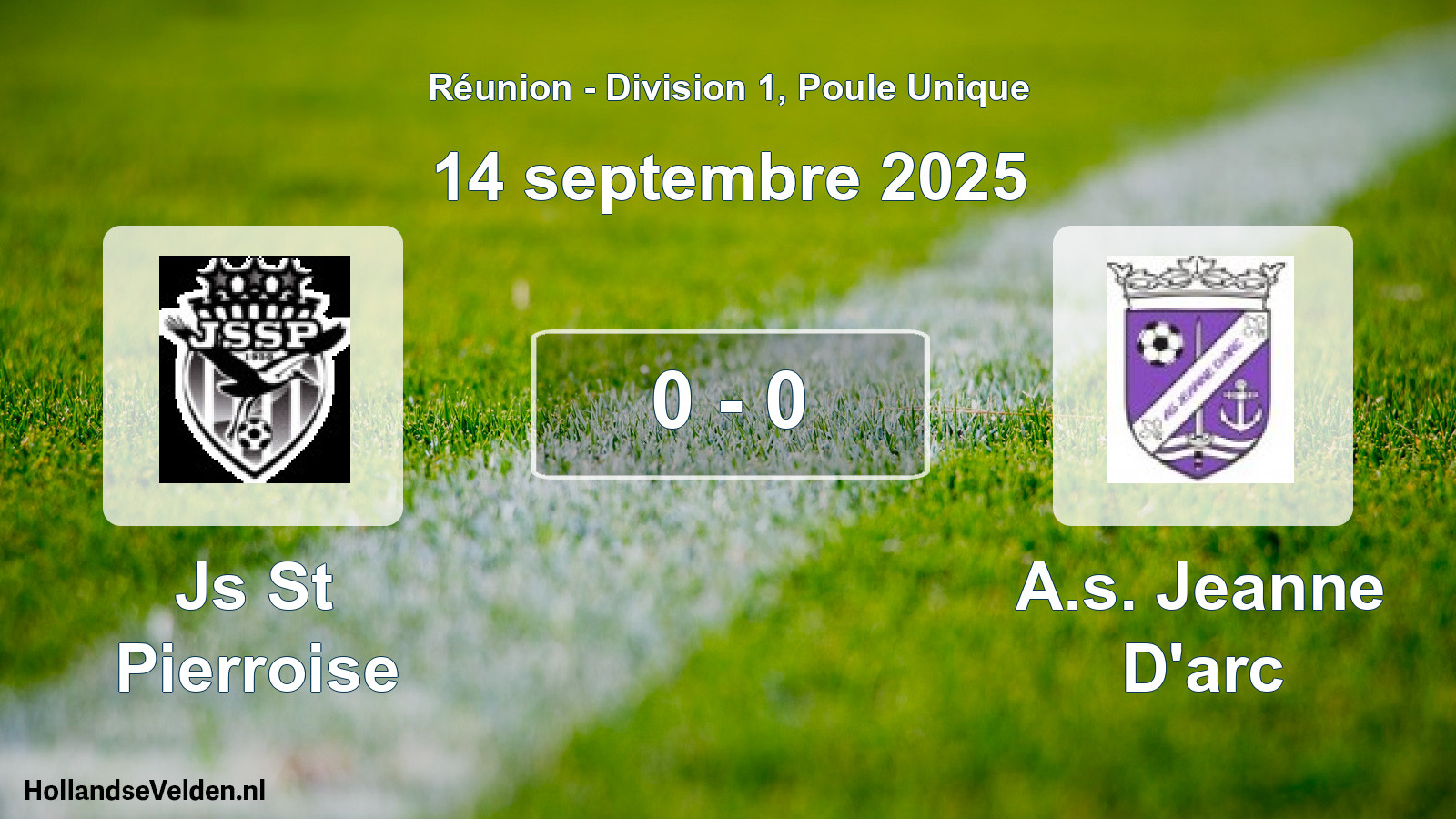 Gespeelde wedstrijd: Js St Pierroise - A.s. Jeanne D'arc 0 - 0 (14 september 2025)