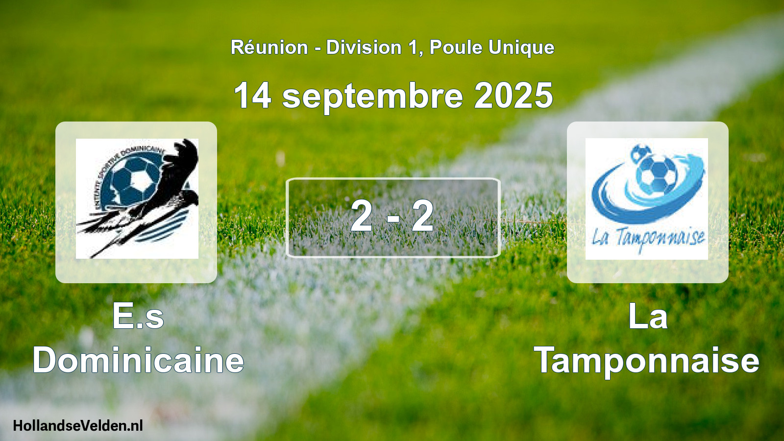 Match joué: E.s Dominicaine - La Tamponnaise 2 - 2 (14 septembre 2025)