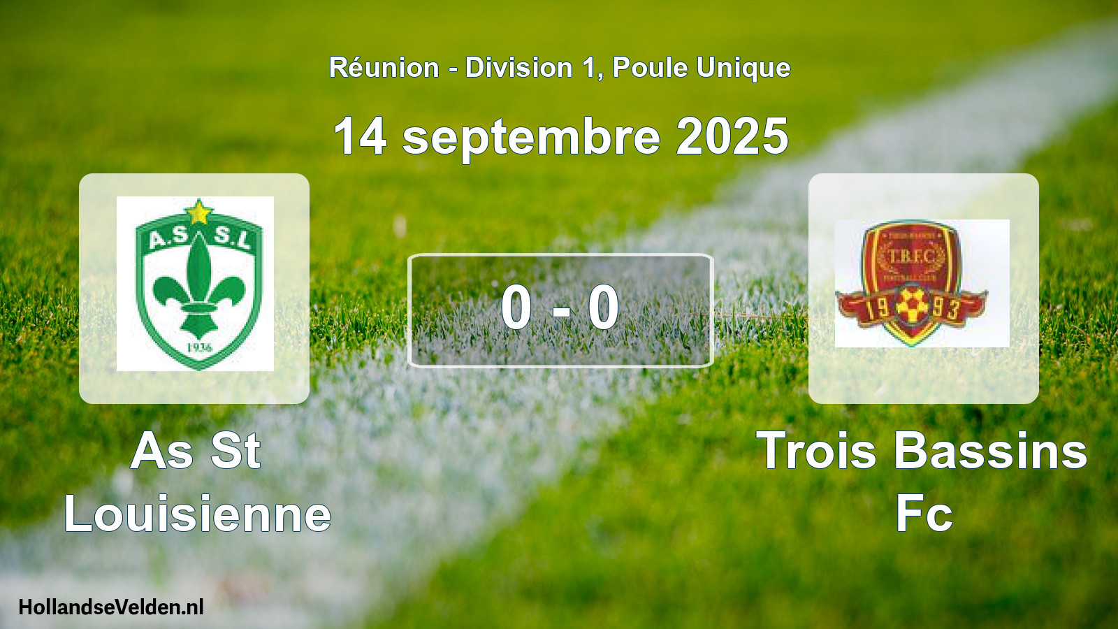 Match joué: As St Louisienne - Trois Bassins Fc 0 - 0 (14 septembre 2025)