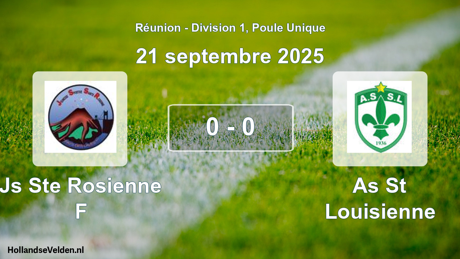 Match joué: Js Ste Rosienne F - As St Louisienne 0 - 0 (21 septembre 2025)