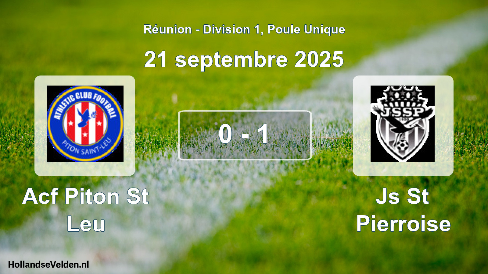 Gespeelde wedstrijd: Acf Piton St Leu - Js St Pierroise 0 - 1 (21 september 2025)