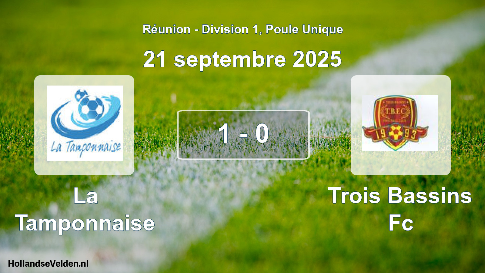 Match joué: La Tamponnaise - Trois Bassins Fc 1 - 0 (21 septembre 2025)