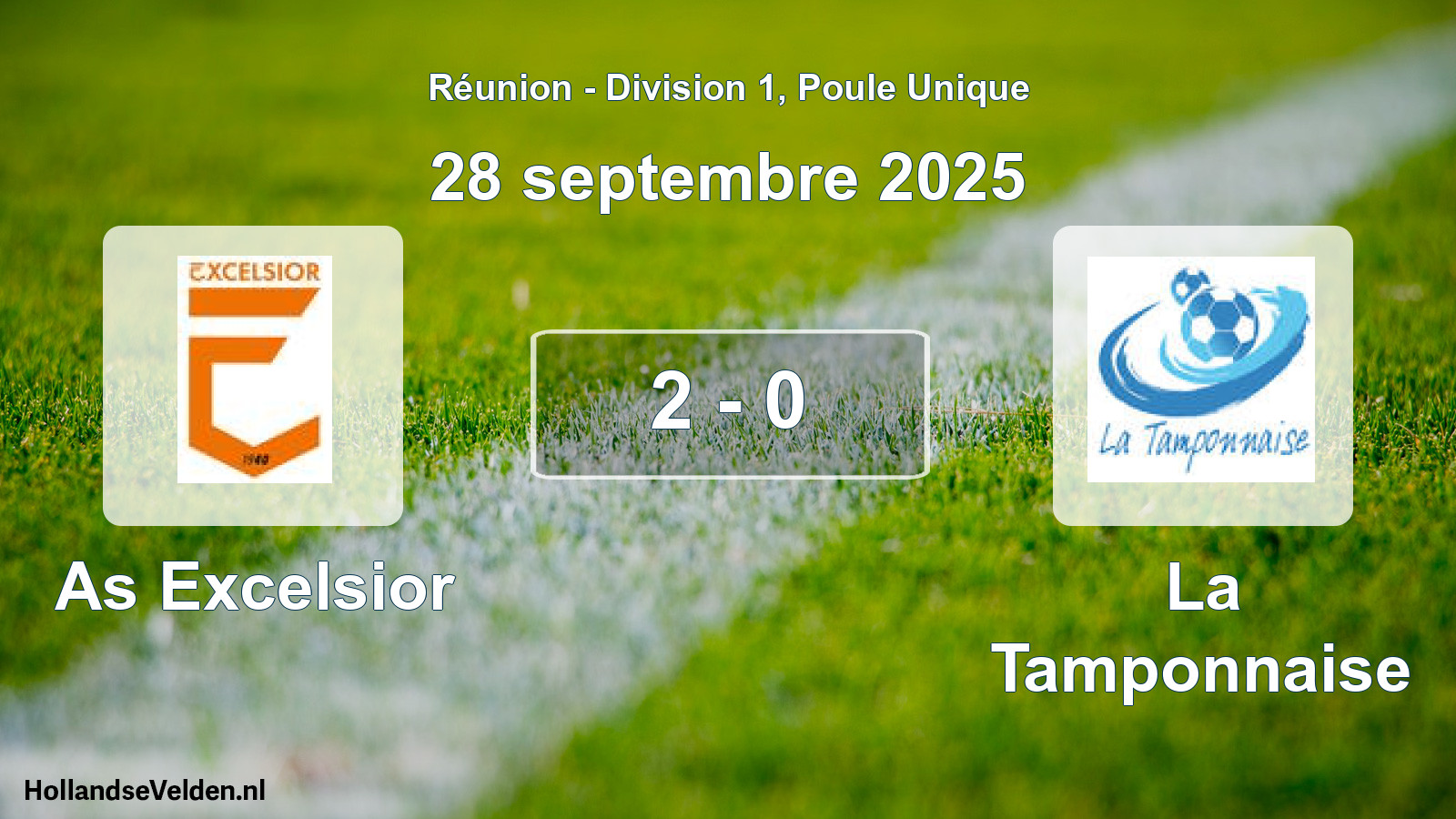 Gespeelde wedstrijd: As Excelsior - La Tamponnaise 2 - 0 (28 september 2025)
