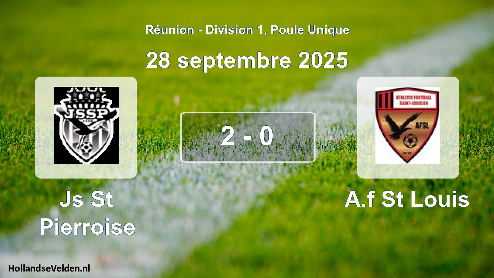 Gespeelde wedstrijd: Js St Pierroise - A.f St Louis 2 - 0 (28 september 2025)