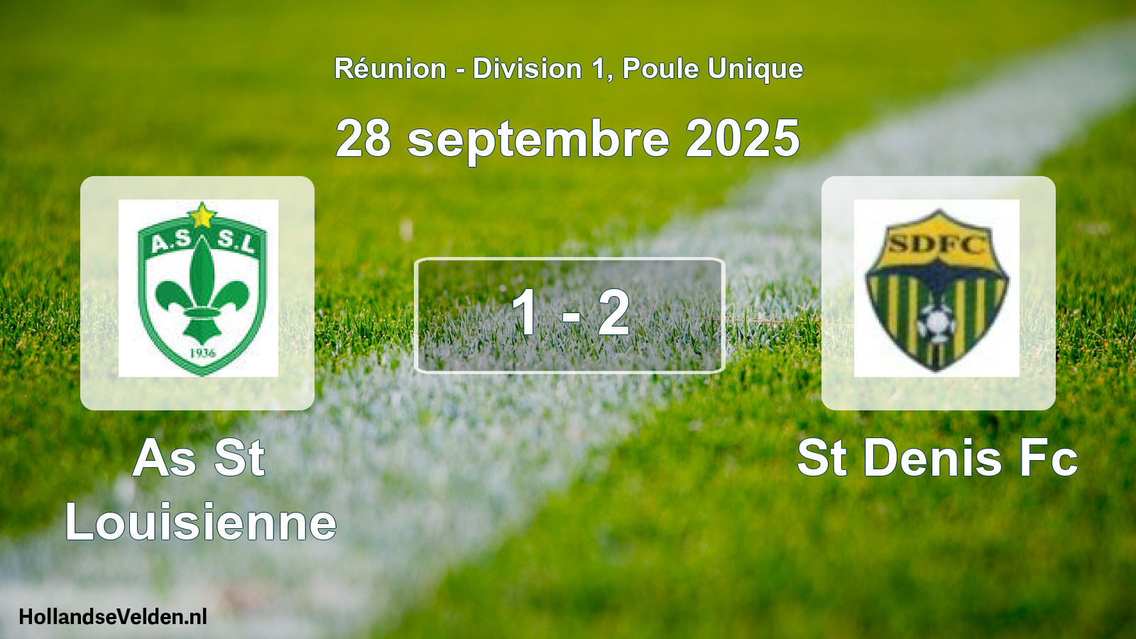 Match joué: As St Louisienne - St Denis Fc 1 - 2 (28 septembre 2025)
