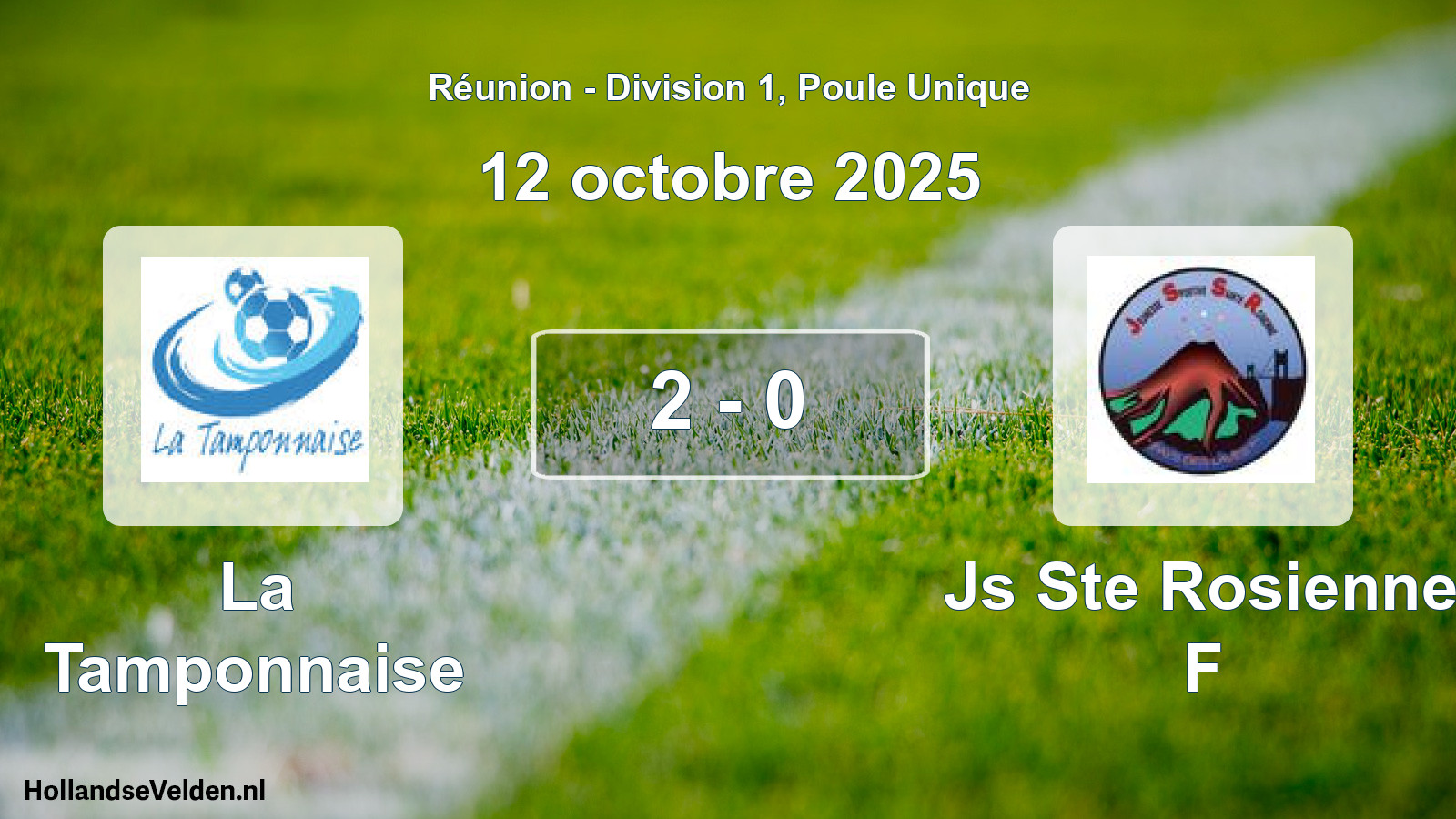 Match joué: La Tamponnaise - Js Ste Rosienne F 2 - 0 (12 octobre 2025)