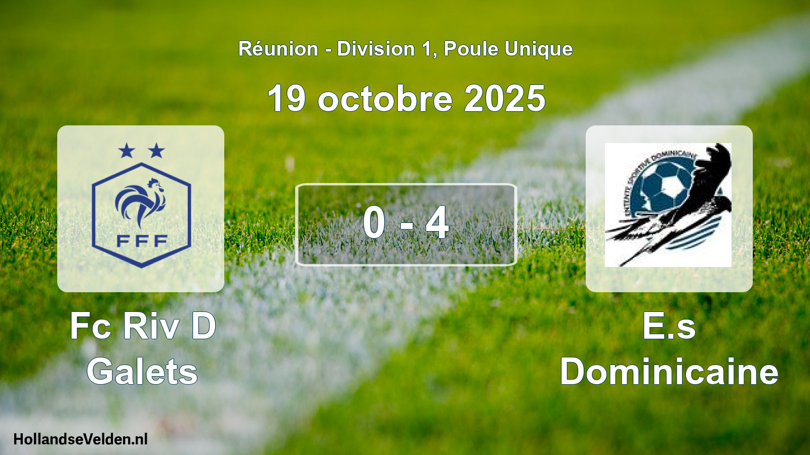 Total number of matches played: Fc Riv D Galets - E.s Dominicaine 0 - 4 (19 October 2025)