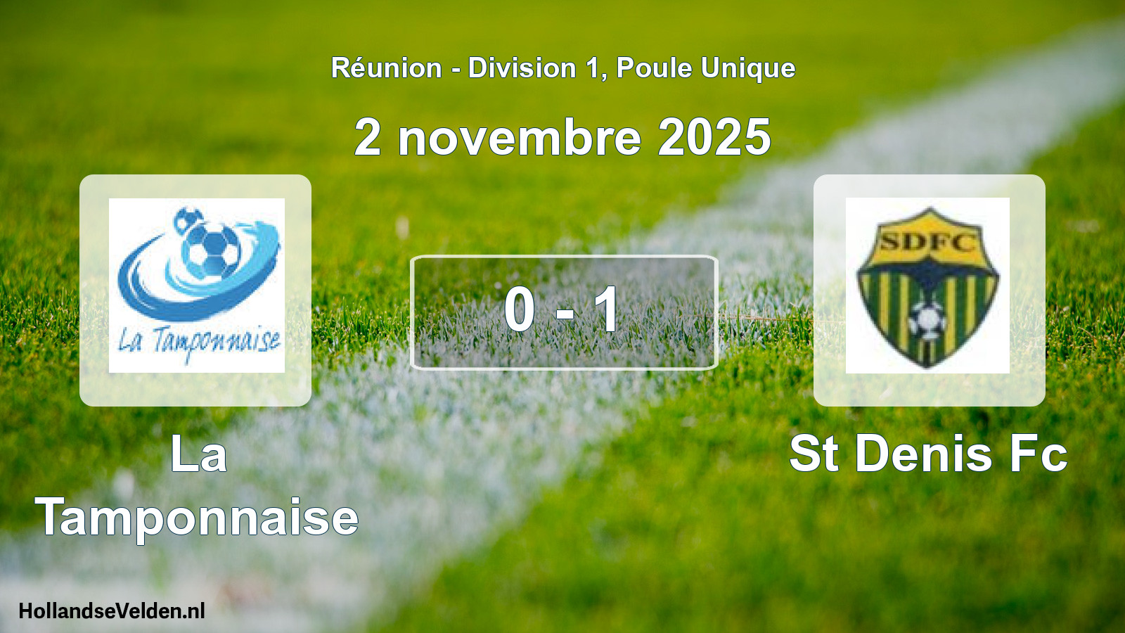 Total number of matches played: La Tamponnaise - St Denis Fc 0 - 1 (2 November 2025)