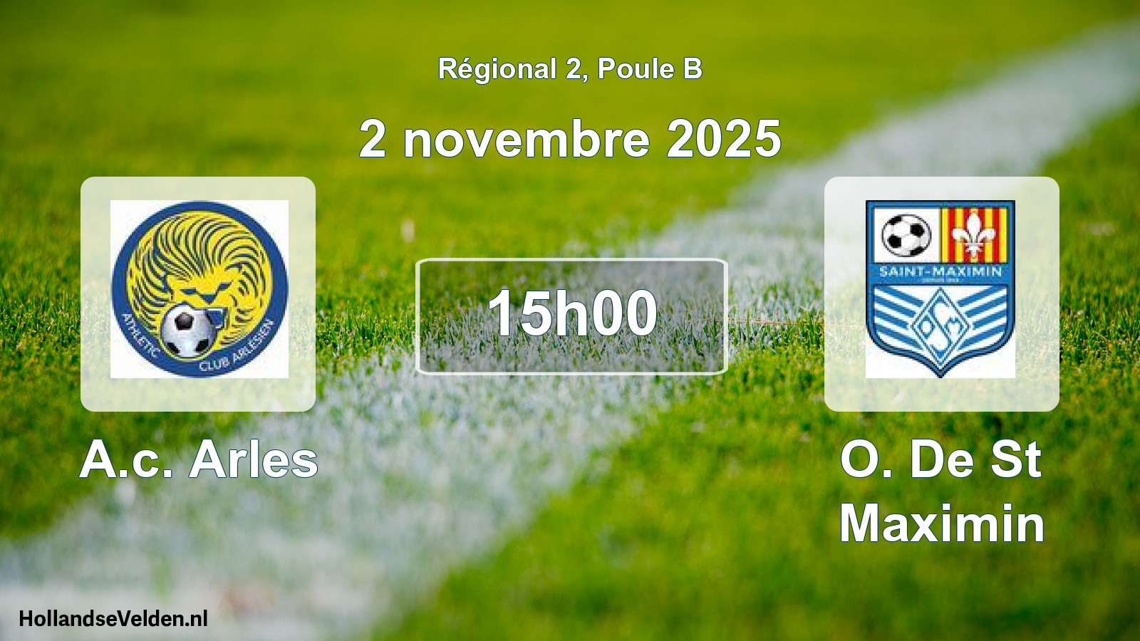 Scheduled Match: A.c. Arles - O. De St Maximin (2 November 2025)