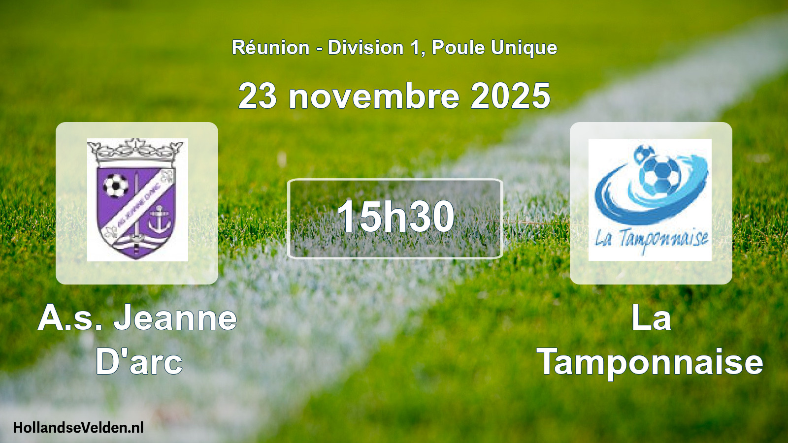 Match programmé: A.s. Jeanne D'arc - La Tamponnaise (23 novembre 2025)