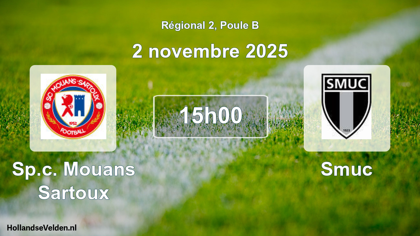 Geplande wedstrijd: Sp.c. Mouans Sartoux - Smuc (2 november 2025)