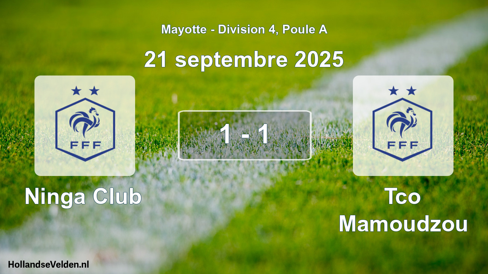 Total number of matches played: Ninga Club - Tco Mamoudzou 1 - 1 (21 September 2025)