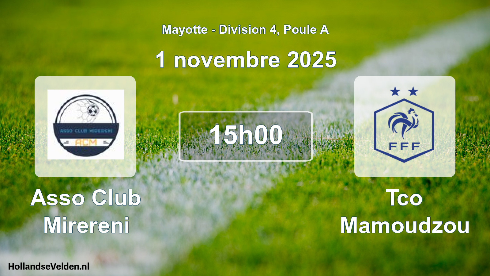 Scheduled Match: Asso Club Mirereni - Tco Mamoudzou (1 November 2025)