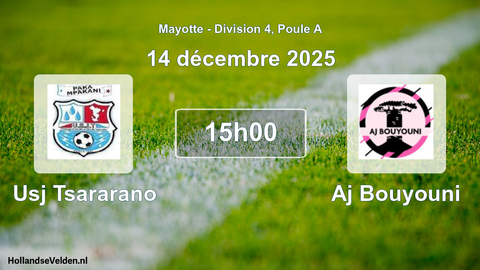 Scheduled Match: Usj Tsararano - Aj Bouyouni (14 December 2025)