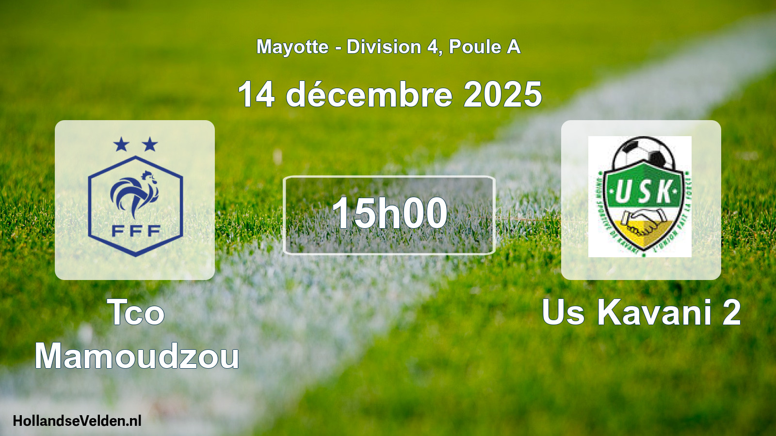 Match programmé: Tco Mamoudzou - Us Kavani 2 (14 décembre 2025)