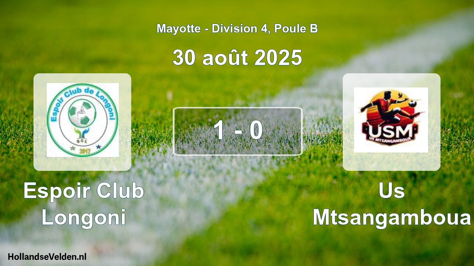 Total number of matches played: Espoir Club Longoni - Us Mtsangamboua 1 - 0 (30 August 2025)