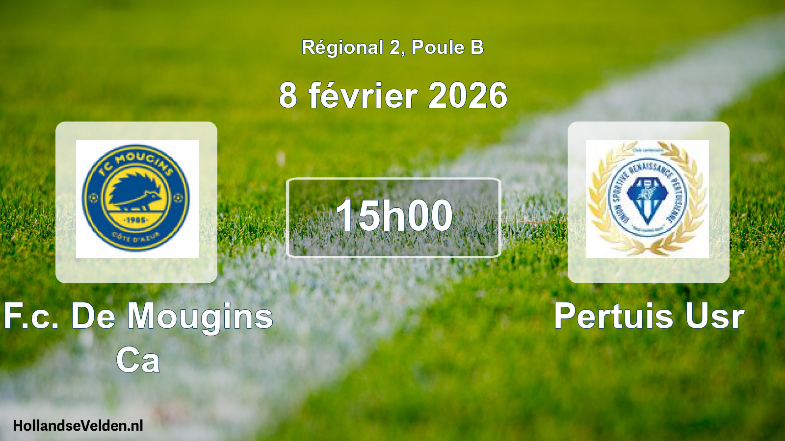 Scheduled Match: F.c. De Mougins Ca - Pertuis Usr (8 February 2026)