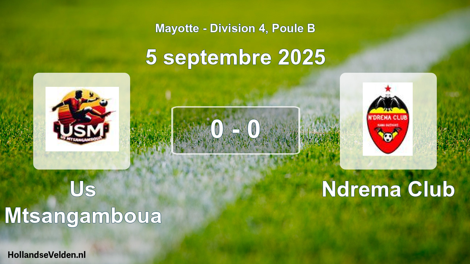 Match joué: Us Mtsangamboua - Ndrema Club 0 - 0 (5 septembre 2025)