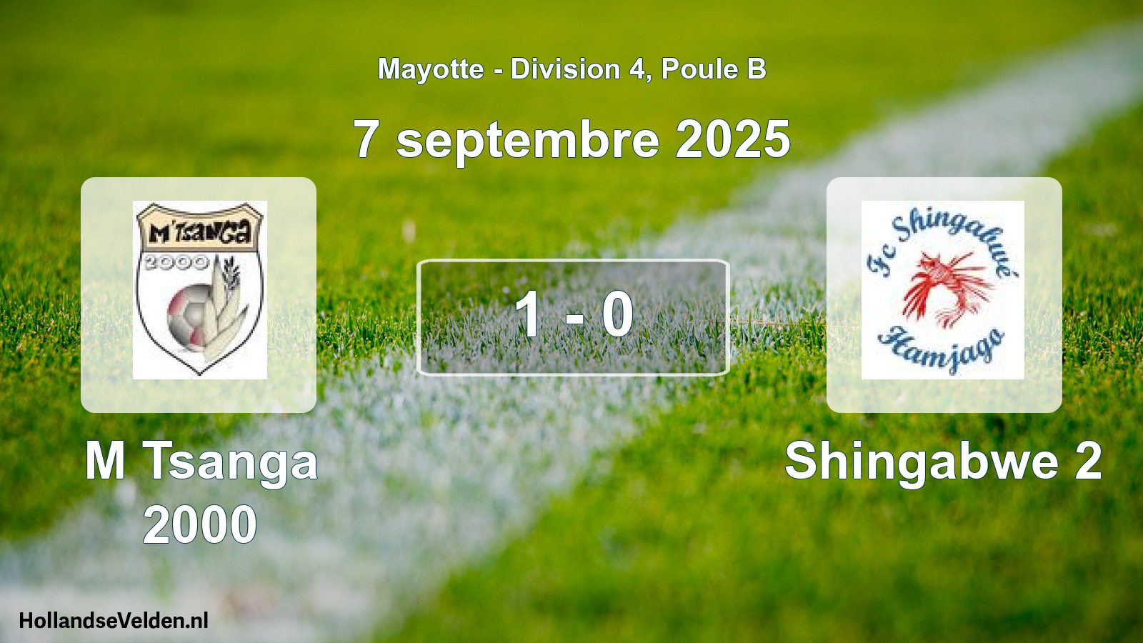 Gespeelde wedstrijd: M Tsanga 2000 - Shingabwe 2 1 - 0 (7 september 2025)