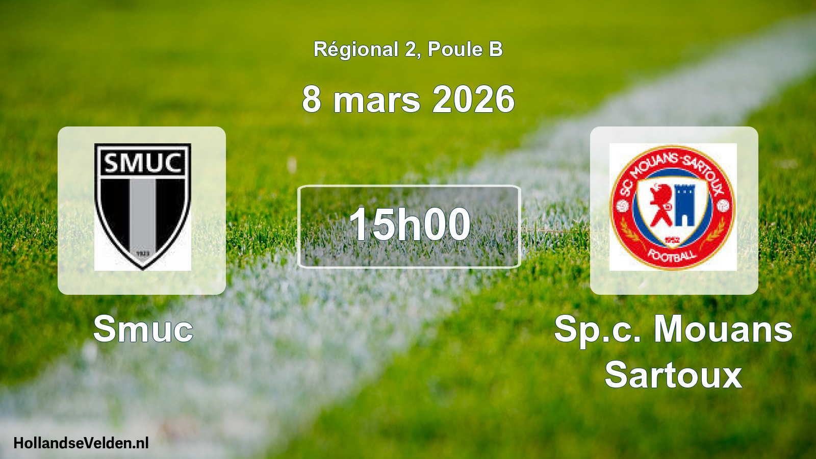 Geplande wedstrijd: Smuc - Sp.c. Mouans Sartoux (8 mars 2026)