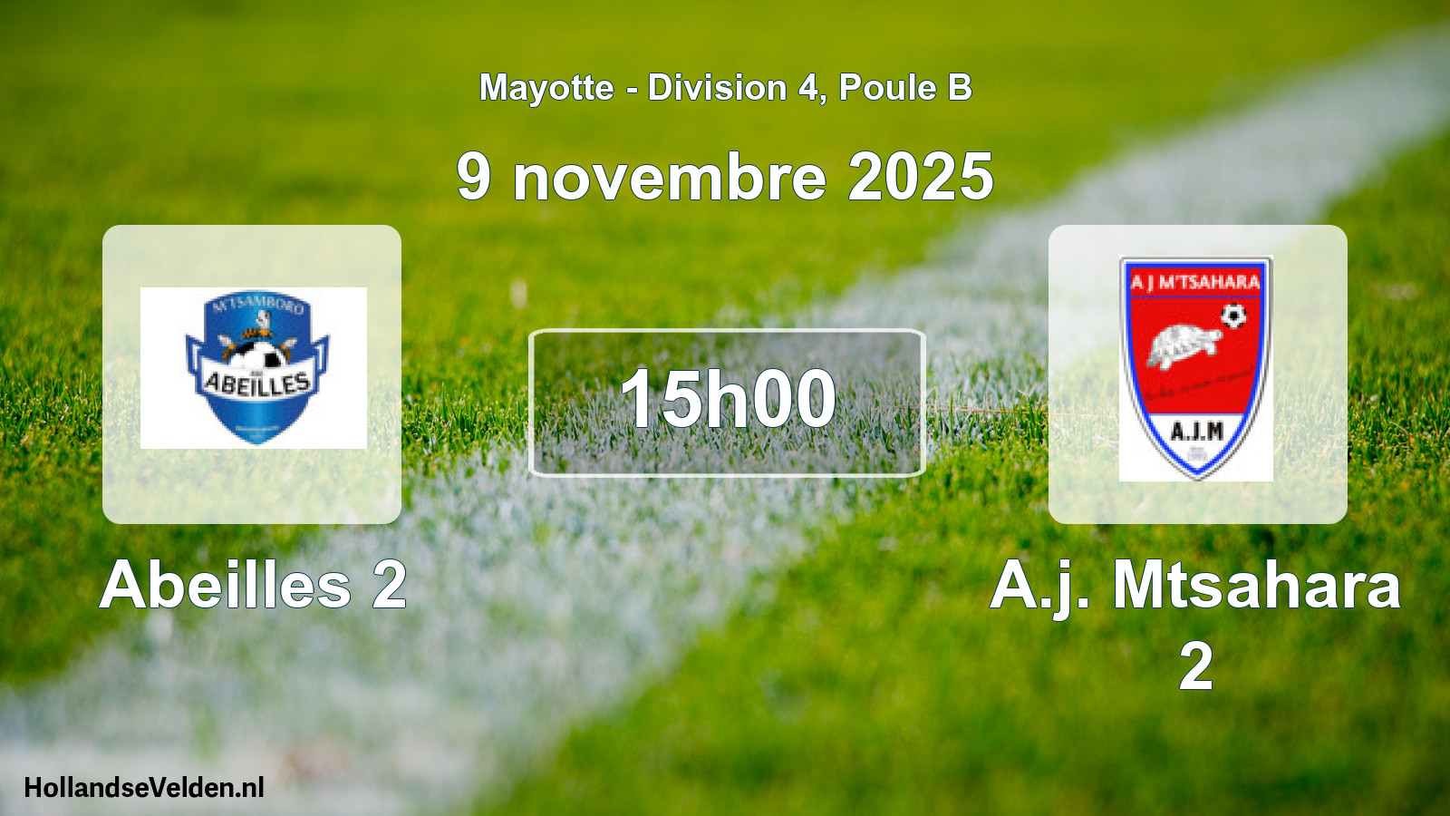 Match programmé: Abeilles 2 - A.j. Mtsahara 2 (9 novembre 2025)