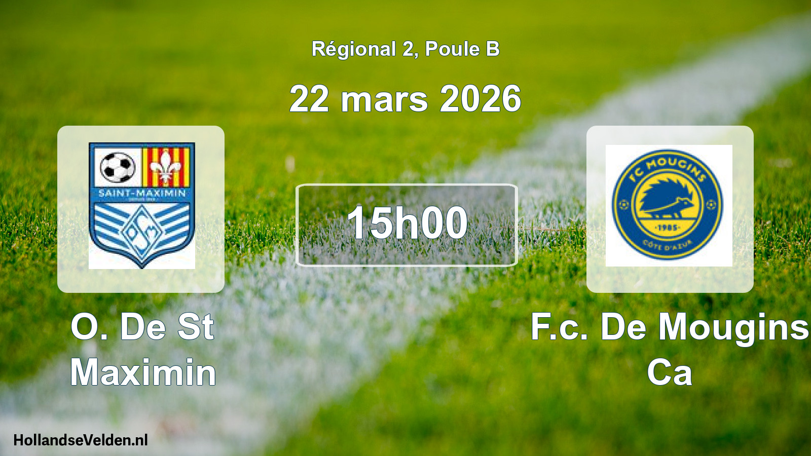 Scheduled Match: O. De St Maximin - F.c. De Mougins Ca (22 March 2026)