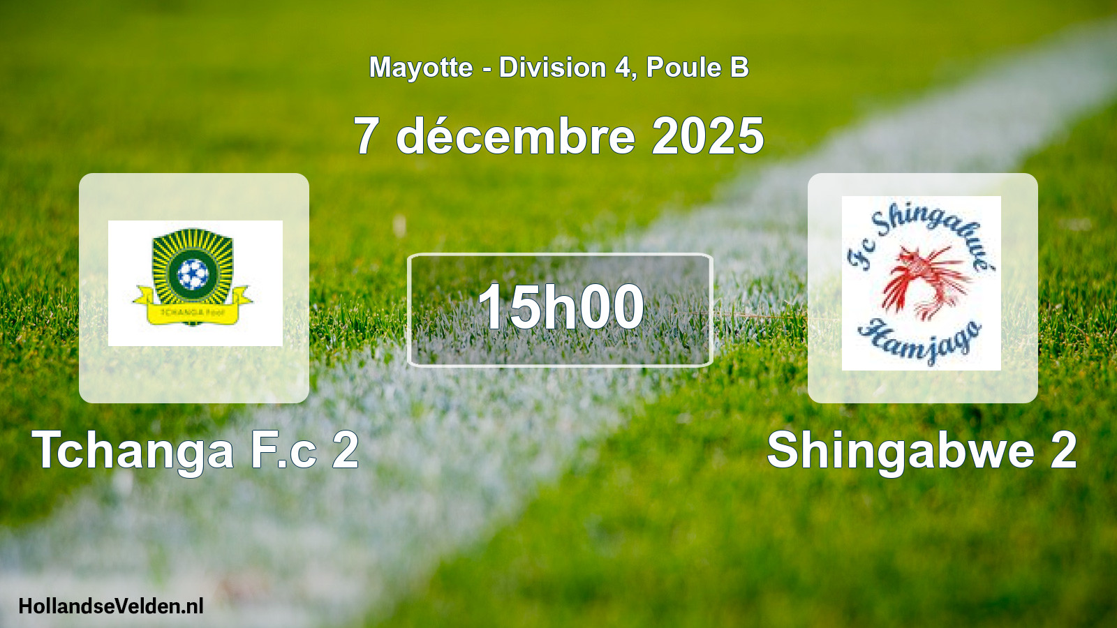 Match programmé: Tchanga F.c 2 - Shingabwe 2 (7 décembre 2025)