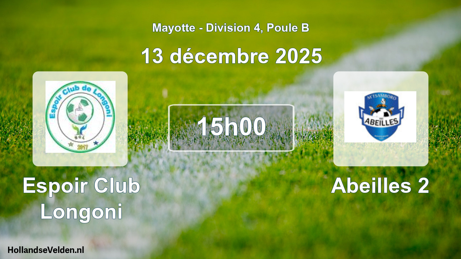 Match programmé: Espoir Club Longoni - Abeilles 2 (13 décembre 2025)