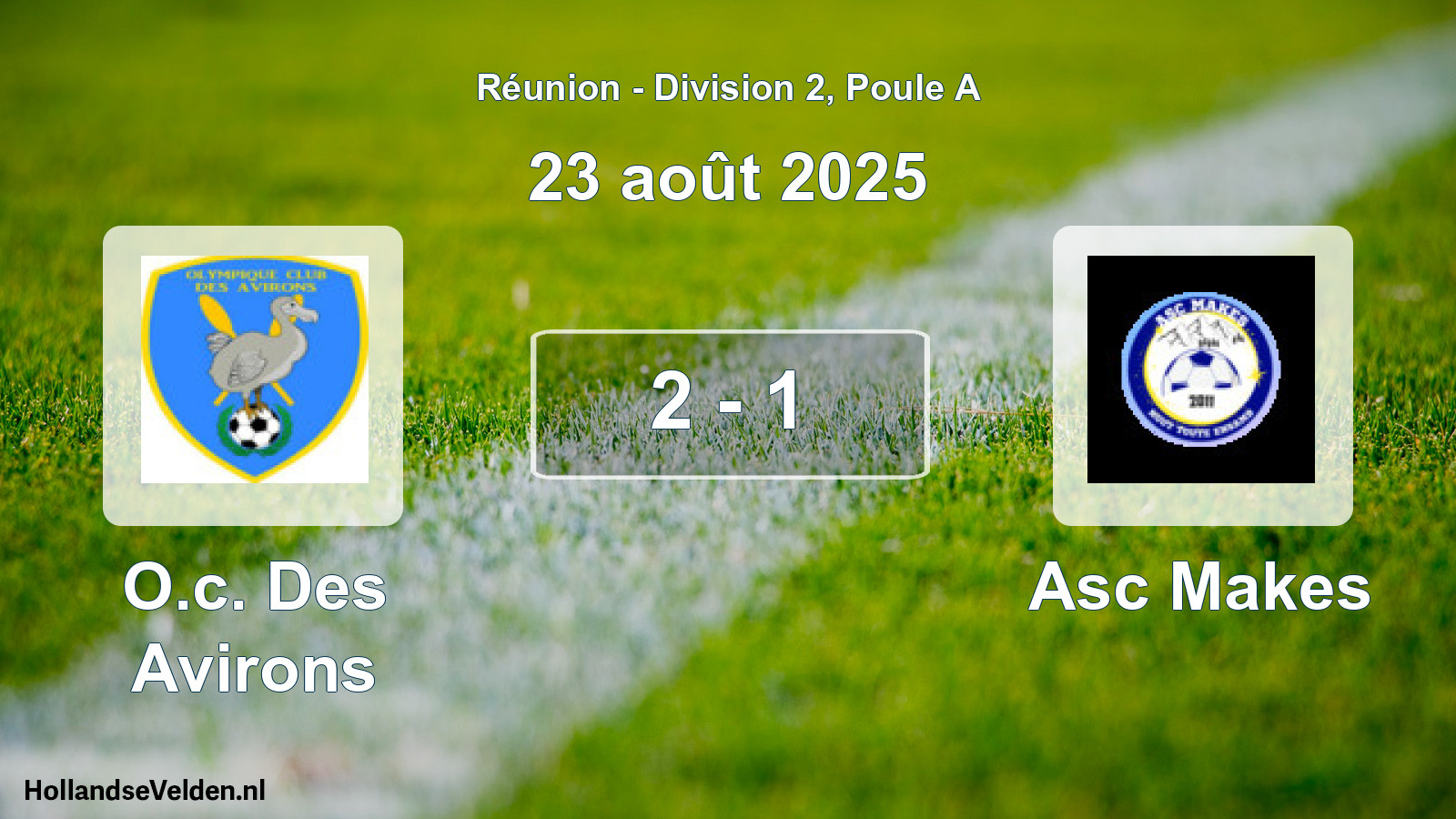 Match joué: O.c. Des Avirons - Asc Makes 2 - 1 (23 août 2025)