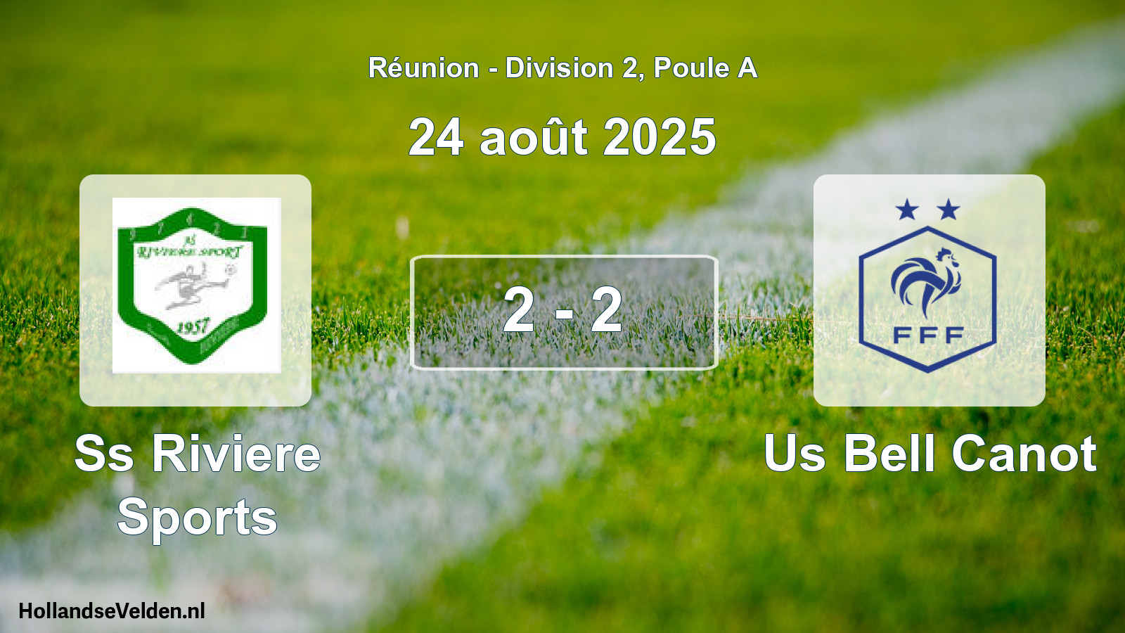 Match joué: Ss Riviere Sports - Us Bell Canot 2 - 2 (24 août 2025)