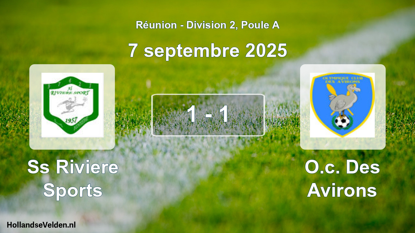 Match joué: Ss Riviere Sports - O.c. Des Avirons 1 - 1 (7 septembre 2025)