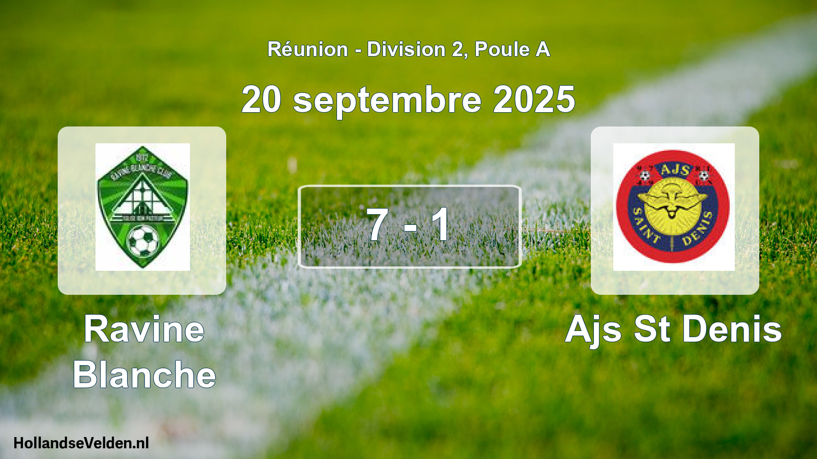 Match joué: Ravine Blanche - Ajs St Denis 7 - 1 (20 septembre 2025)