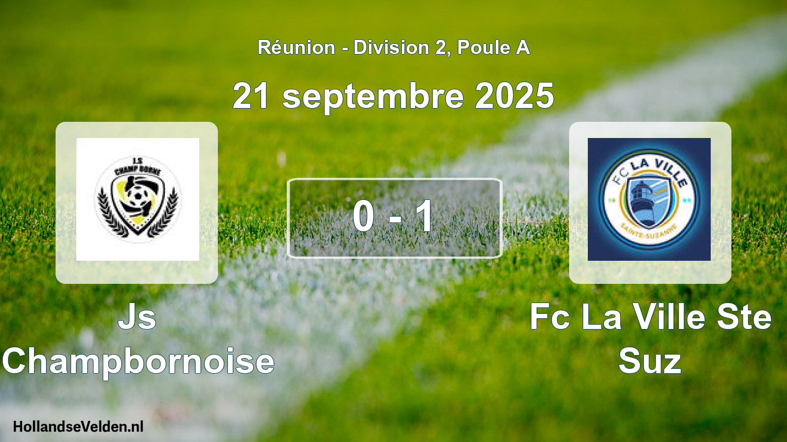 Match joué: Js Champbornoise - Fc La Ville Ste Suz 0 - 1 (21 septembre 2025)