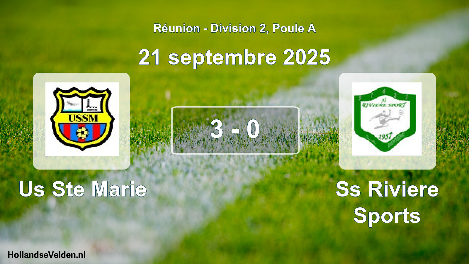 Gespeelde wedstrijd: Us Ste Marie - Ss Riviere Sports 3 - 0 (21 september 2025)