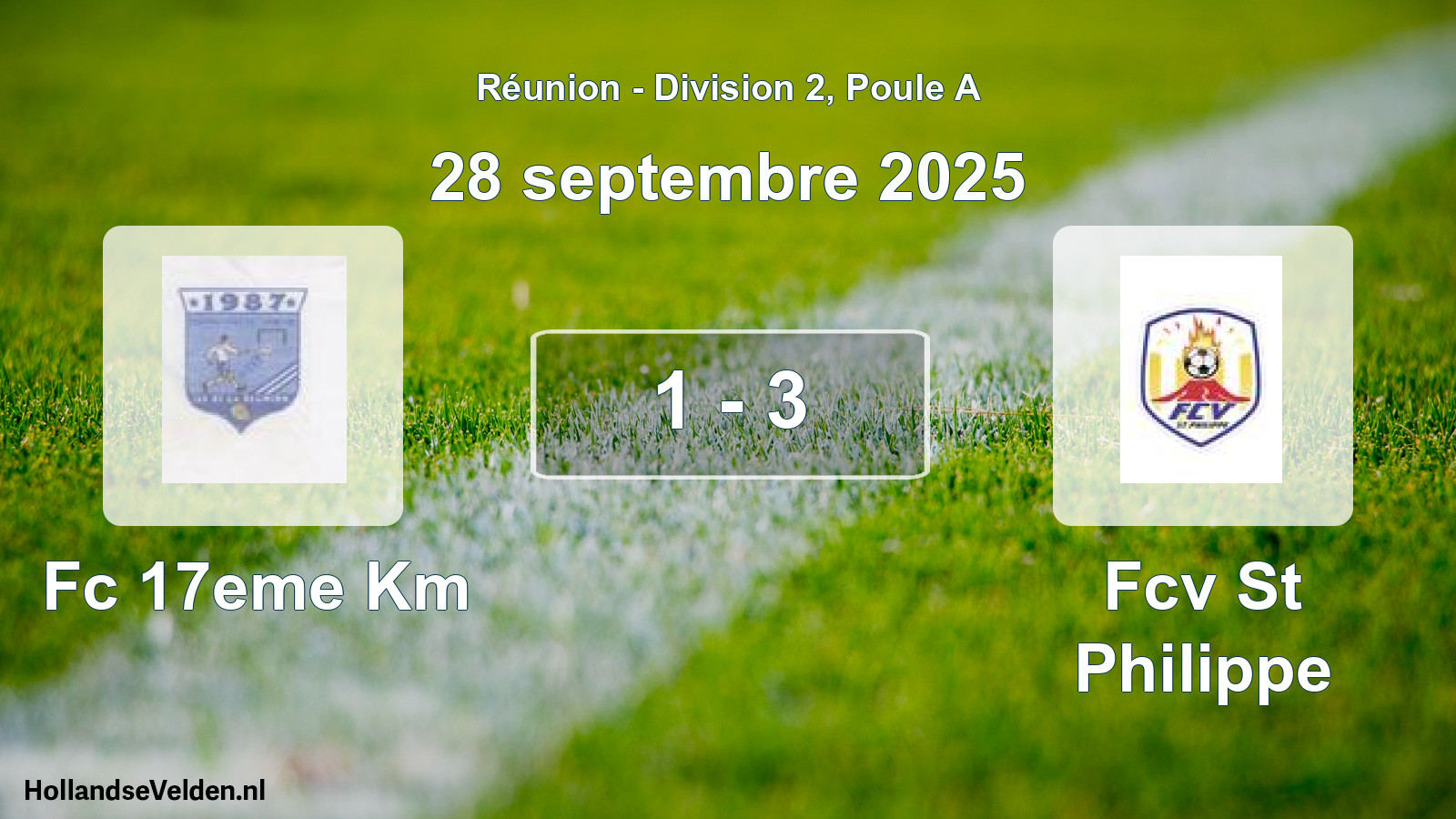 Total number of matches played: Fc 17eme Km - Fcv St Philippe 1 - 3 (28 September 2025)